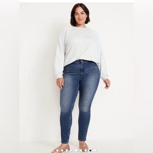 Old Navy High-Waisted Wow Super-Skinny Jeans – Dark Wash – Size 20